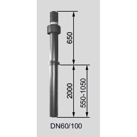 alternatiDN60/100-délka 2 650 mm černá