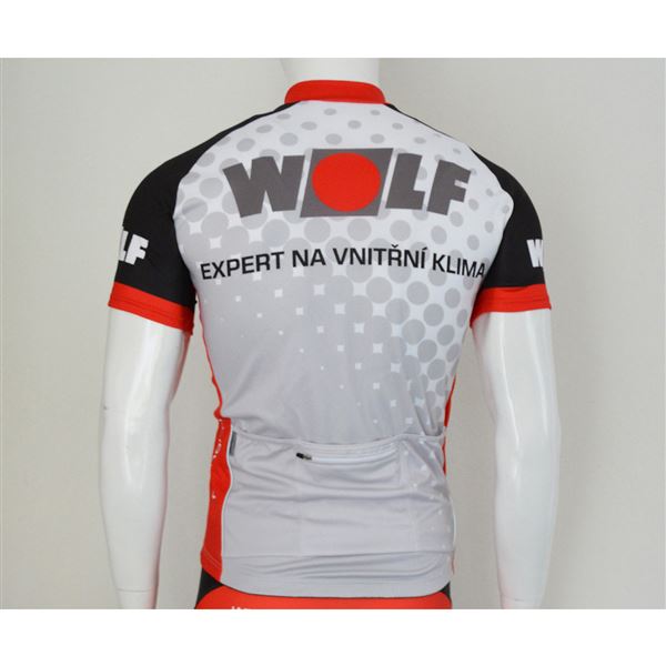 Cyklodres Wolf s krátkými rukávy bílý - XL